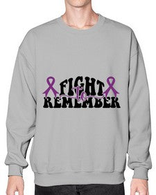 fight to remember 144# - alzheimers- Sweatshirt - Crew