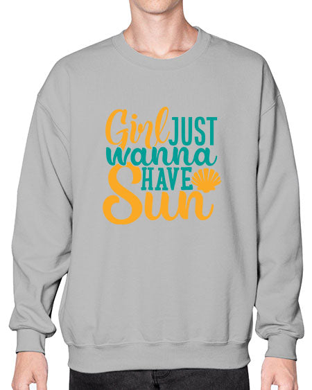 girls just wanna have sun Style 101# - summer- Sweatshirt - Crew