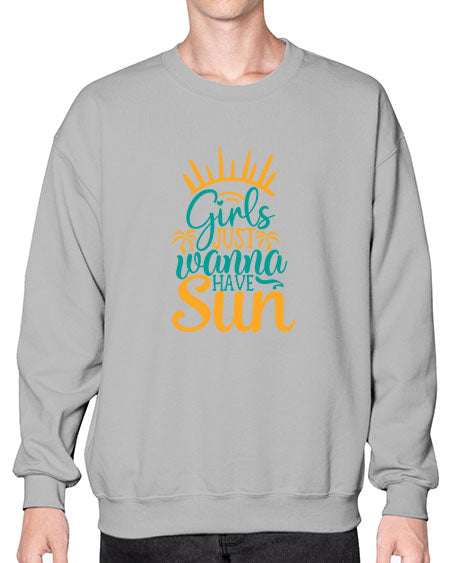 girls just wanna have sun Style 102# - summer- Sweatshirt - Crew