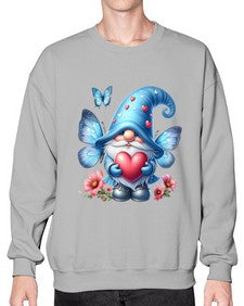 gnome with butterfly 01# - gnome- Sweatshirt - Crew