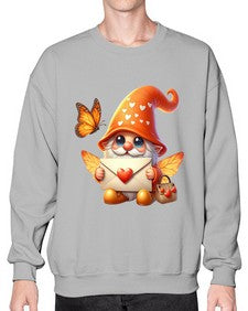 gnome with butterfly 06# - gnome- Sweatshirt - Crew