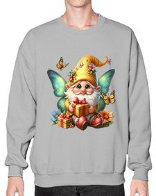 gnome with butterfly 07# - gnome- Sweatshirt - Crew