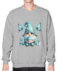gnome with butterfly 10# - gnome- Sweatshirt - Crew