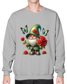 gnome with butterfly 11# - gnome- Sweatshirt - Crew