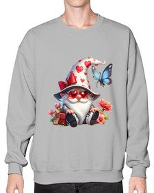 gnome with butterfly 13# - gnome- Sweatshirt - Crew