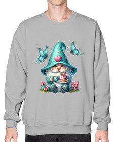 gnome with butterfly 14# - gnome- Sweatshirt - Crew