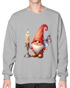 gnome with butterfly 16# - gnome- Sweatshirt - Crew