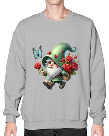 gnome with butterfly 24# - gnome- Sweatshirt - Crew