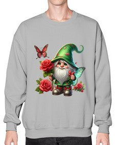 gnome with butterfly 26# - gnome- Sweatshirt - Crew