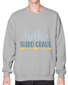 hello third grade 339# - third grade- Sweatshirt - Crew