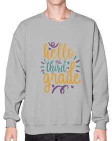 hello third grade 340# - third grade- Sweatshirt - Crew