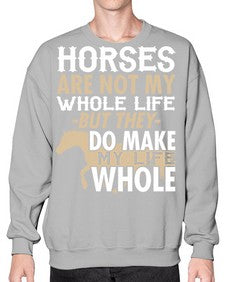 horses are not my whole life - horse- Sweatshirt - Crew