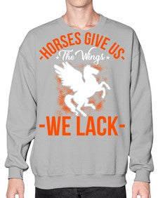 horses give us the wings we lack Style 4# - horse- Sweatshirt - Crew