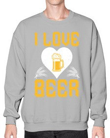 i love beer 1135# - beer- Sweatshirt - Crew
