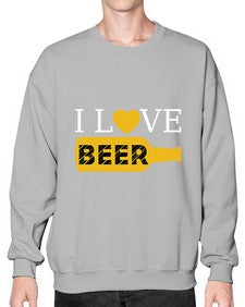 i love beer 1136# - beer- Sweatshirt - Crew