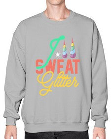 i sweat glitter 190# - unicorn- Sweatshirt - Crew