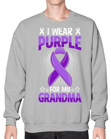 i wear purple for grandma 171# - alzheimers- Sweatshirt - Crew