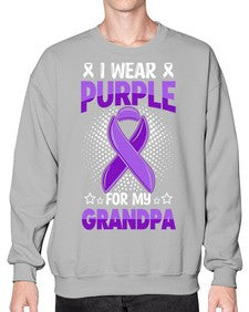 i wear purple for grandpa 172# - alzheimers- Sweatshirt - Crew