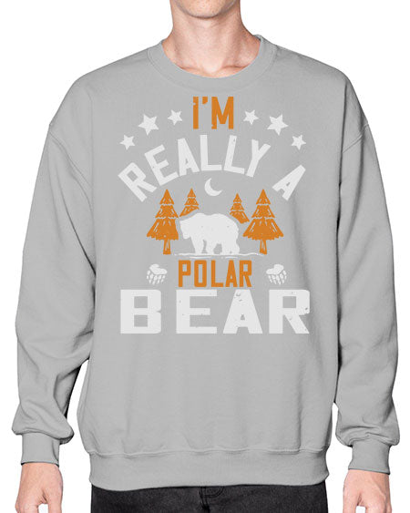 im really a polar bear 147# - bears - animals- Sweatshirt - Crew