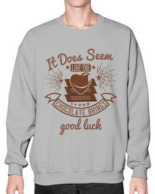 it does seem like the chocolate brings good luck 280# - chocolate- Sweatshirt - Crew