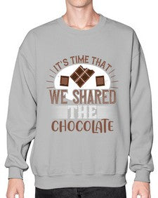 its time that we shared the chocolate 289# - chocolate- Sweatshirt - Crew