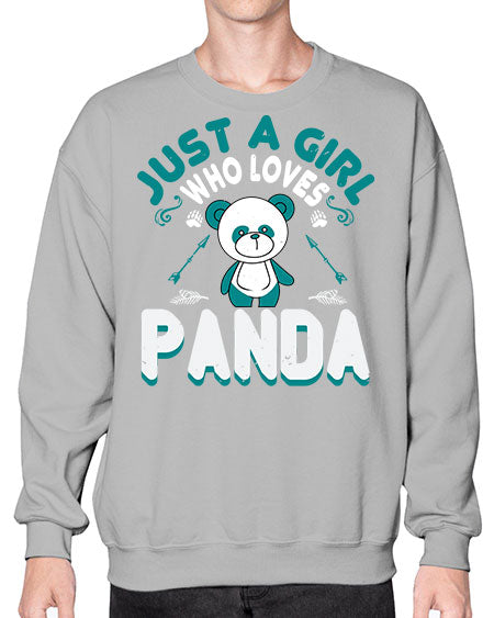 just a girl who loves panda 161# - bears - animals- Sweatshirt - Crew