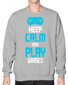 keep calm and play games 133# - video games- Sweatshirt - Crew