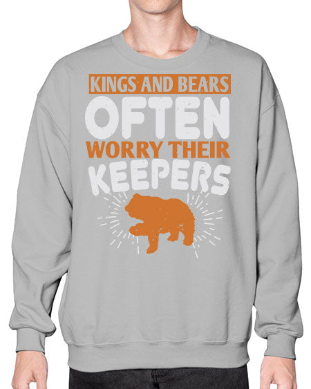 kings and bears often worry their keepers 165# - bears - animals- Sweatshirt - Crew