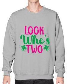 look whos two 268# - unicorn- Sweatshirt - Crew