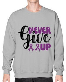 never give up 198# - alzheimers- Sweatshirt - Crew