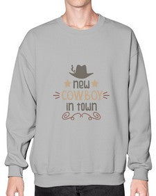 new cowboy in town 953# - western- Sweatshirt - Crew