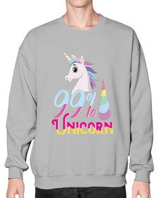 ninety nine percent unicorn 3# - unicorn- Sweatshirt - Crew