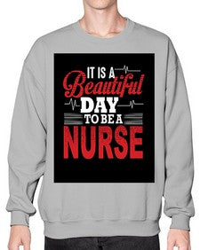 nurse with backround 1225# - nurse- Sweatshirt - Crew
