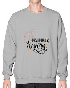 obviously a unicorn 334# - unicorn- Sweatshirt - Crew