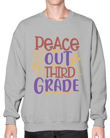 peace out third grade 645# - third grade- Sweatshirt - Crew