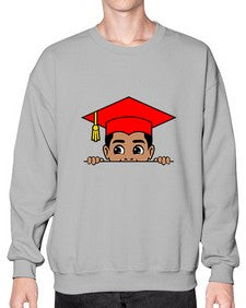 peekaboo afro puffs grad boy 20# - black boys or men- Sweatshirt - Crew