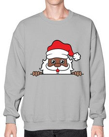 peekaboo black santa 19# - black boys or men- Sweatshirt - Crew