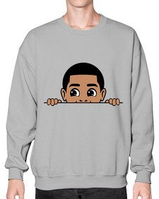 peekaboo boy 17# - black boys or men- Sweatshirt - Crew