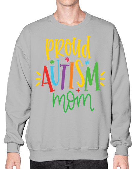 proud autism mom Style 35# - autism- Sweatshirt - Crew