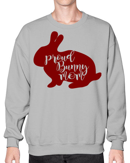 proud bunny mom - rabbit- Sweatshirt - Crew