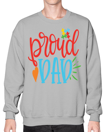 proud dad Style 36# - autism- Sweatshirt - Crew