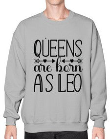 queens are born as Leo 394# - leo- Sweatshirt - Crew