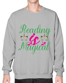 reading is magical 369# - unicorn- Sweatshirt - Crew