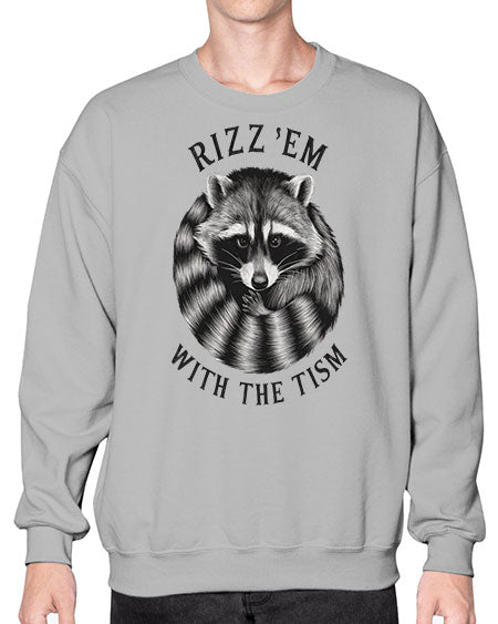 rizzem with the tism 53# - raccoon- Sweatshirt - Crew