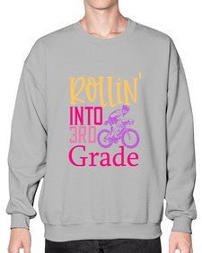 rollin into third grade 782# - third grade- Sweatshirt - Crew