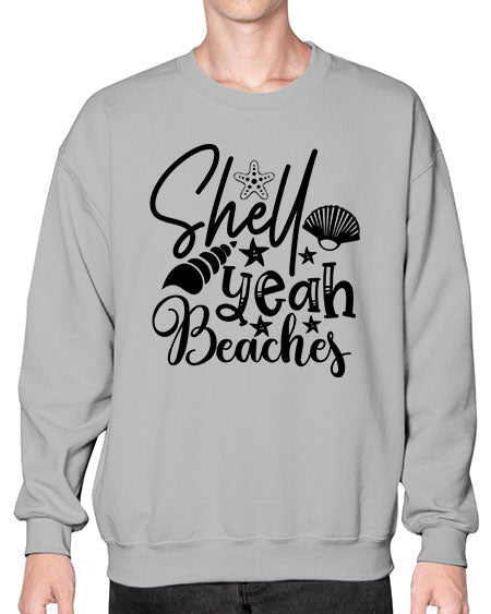 shell yeah beaches Style 75# - summer- Sweatshirt - Crew