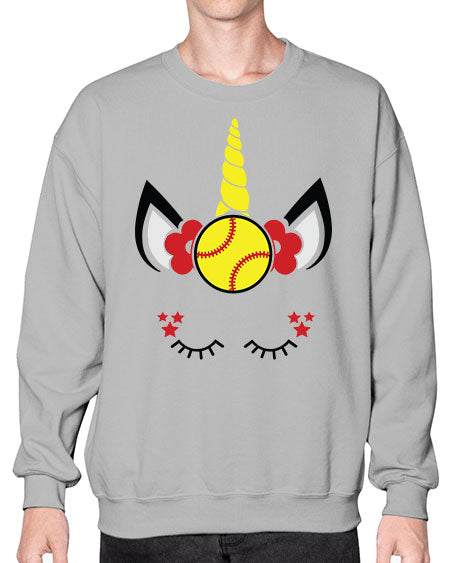 softball unicorn 400# - softball- Sweatshirt - Crew