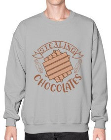 stealing chocolates 407# - chocolate- Sweatshirt - Crew