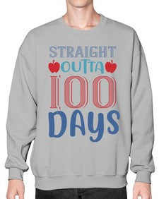 straight outta one hundred days 907# - one hundred days- Sweatshirt - Crew