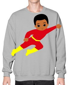 super kid 4# - black boys or men- Sweatshirt - Crew